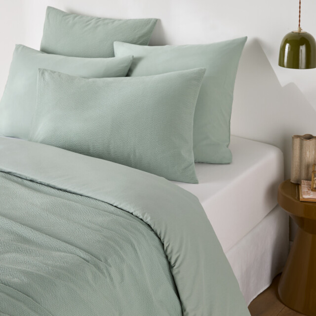 Seersucker Washed Cotton Duvet Cover - image 1