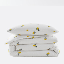 Child's Cotton Duvet Cover Set with Rectangular Pillowcase.Citron - thumbnail 3