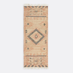 Navaja Aged Effect Kilim Jute Cotton Runner - thumbnail 1