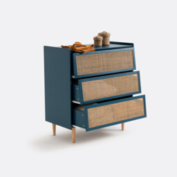 Kaya 3-Drawer Wickerwork Chest of Drawers - thumbnail 4