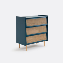 Kaya 3-Drawer Wickerwork Chest of Drawers - thumbnail 2