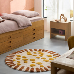 Aarav Round Organic Cotton Rug - thumbnail 2
