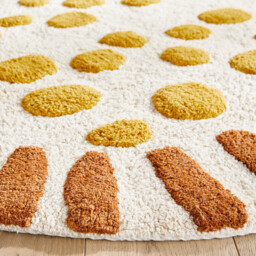 Aarav Round Organic Cotton Rug - thumbnail 3