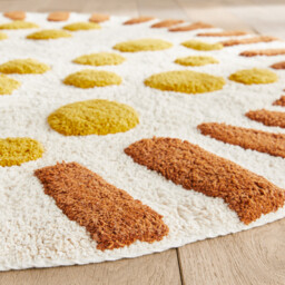 Aarav Round Organic Cotton Rug - thumbnail 4
