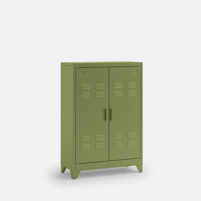 Hiba Low Cabinet with 2 Doors in Steel - image 1