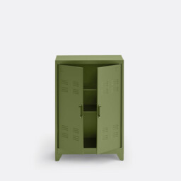 Hiba Low Cabinet with 2 Doors in Steel - thumbnail 4