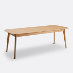 Biface 4-10 Seater Extending Dining Table in Oak Veneer - thumbnail 4