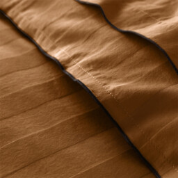 Victor Striped Washed Cotton Satin 300 Thread Count Duvet Cover - thumbnail 3