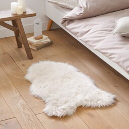 Livio Faux Fur Bedside Rug