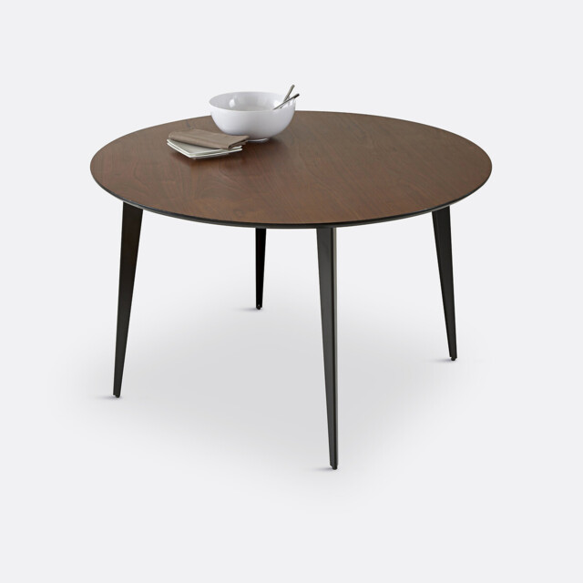 Watford Vintage Round Dining Table in Walnut Veneer - image 1