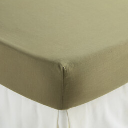 Kumco Plain Washed Cotton Fitted Sheet, 30cm Flap - thumbnail 3