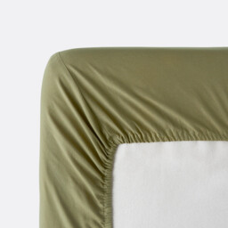 Kumco Plain Washed Cotton Fitted Sheet, 30cm Flap - thumbnail 4