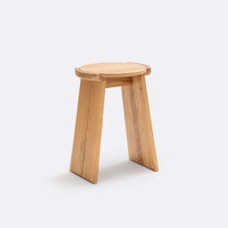 Tibet Solid Oak Stool / Side Table - thumbnail 1