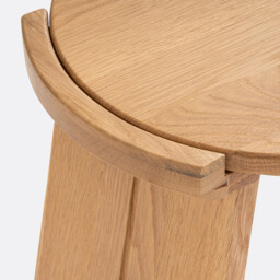 Tibet Solid Oak Stool / Side Table - thumbnail 3