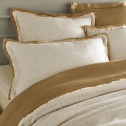 Alhanasia Washed Linen Duvet Cover with Double Fringe - thumbnail 2