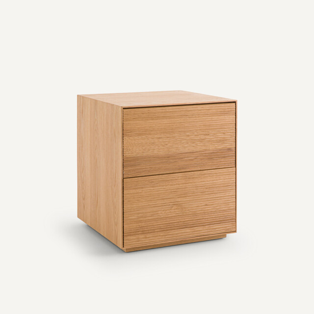 Mikube Oak and Veneer Unit with 2 Drawers - image 1
