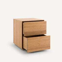 Mikube Oak and Veneer Unit with 2 Drawers - thumbnail 3