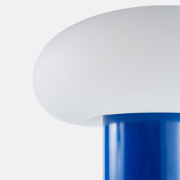 Omer Table Lamp in Iron and Opaline, H36.6cm - thumbnail 4