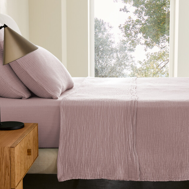 Yafa Flat Sheet in Organic Cotton Muslin - image 1