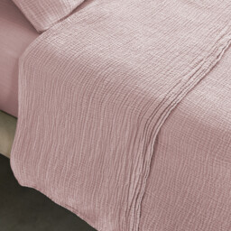 Yafa Flat Sheet in Organic Cotton Muslin - thumbnail 3