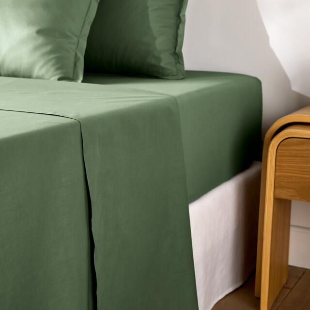 Scenario Plain Cotton Percale 200 Thread Count Flat Sheet - image 1