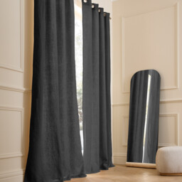 Private Lined Pre-Washed Linen Curtain with Eyelets
