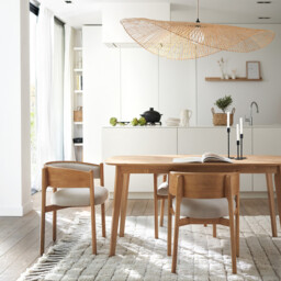 Ezia 130cm Diameter Openwork Bamboo Ceiling Light Shade - thumbnail 2