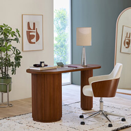 Genna Organically Shaped Desk with 1 Door - thumbnail 3