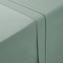 Opale Plain Cotton Satin 350 Thread Count Flat Sheet - thumbnail 3