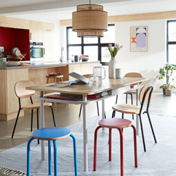 Hiba Stackable School-Style Low Stool - thumbnail 2
