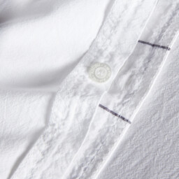 Ponlok Checked Organic Cotton 300 Thread Count Duvet Cover - thumbnail 4