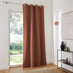 Panama Plain Eyelet Curtain in Woven Cotton - thumbnail 2