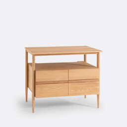 Laval Oak Veneer Bathroom Vanity Unit - thumbnail 1