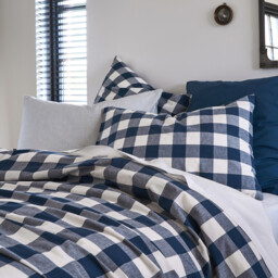 Aveiro Checked Gingham 100% Cotton Pillowcase - thumbnail 3