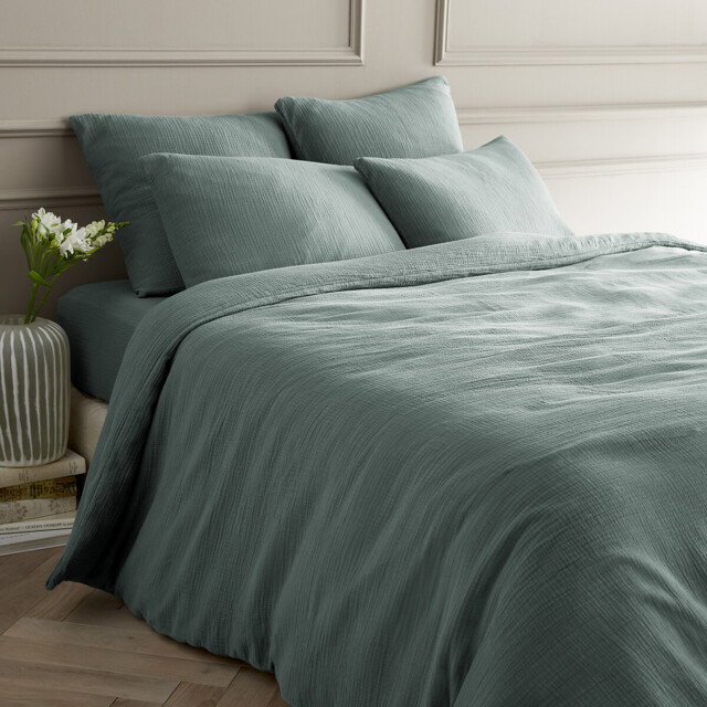 Yafa Organic Cotton Muslin Duvet Cover - image 1