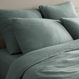 Yafa Organic Cotton Muslin Duvet Cover - thumbnail 4