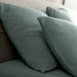 Yafa Organic Cotton Muslin Duvet Cover - thumbnail 3
