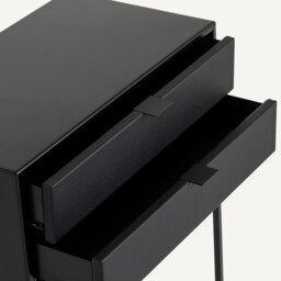 Réalto Metal & Leather Bedside Table - thumbnail 4