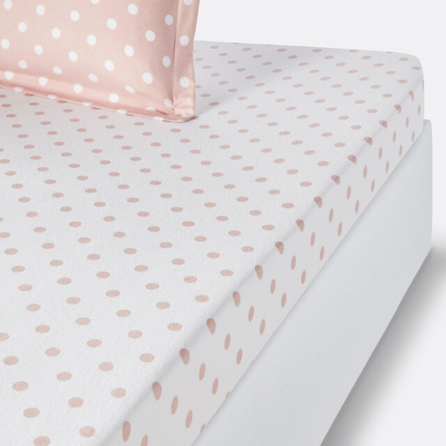 Clarisse Polka Dot Brushed Cotton Fitted Sheet