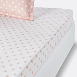 Clarisse Polka Dot Brushed Cotton Fitted Sheet