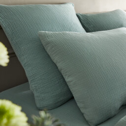 Yafa Organic Cotton Muslin Duvet Cover - thumbnail 4