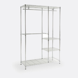 Fozzo 2-Rail 4-Shelf Wardrobe Unit