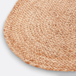 Aftas Oval Jute Bedside Rug - thumbnail 3