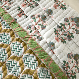 Malyam Kantha Cotton Voile Bedspread - thumbnail 4