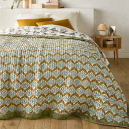 Malyam Kantha Cotton Voile Bedspread - thumbnail 1