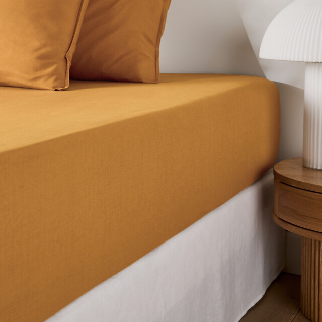Scenario 30cm Plain Washed Cotton Fitted Sheet - image 1