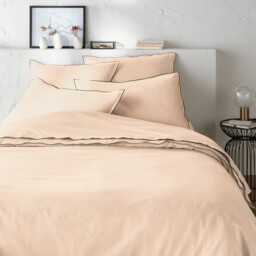 Victor Plain Washed Cotton Satin 300 Thread Count Duvet Cover - thumbnail 1