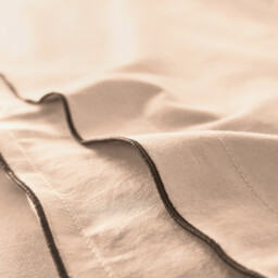 Victor Plain Washed Cotton Satin 300 Thread Count Duvet Cover - thumbnail 3