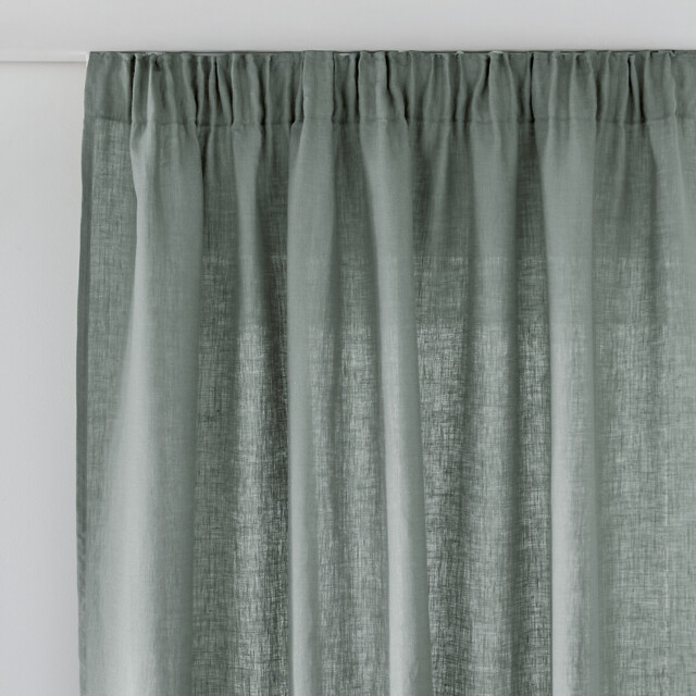 Onega Washed Linen Curtain with Pencil Pleat and Wave - image 1