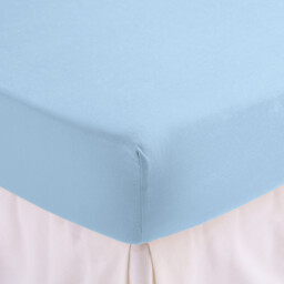 Annaba Plain Washed Cotton Fitted Sheet with 30cm Flap - thumbnail 3